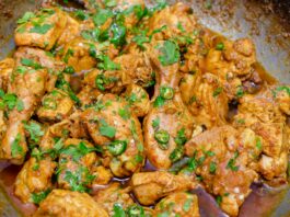 Close shot of Pakistani Chicken Karhai