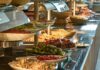 food buffet with different foods
