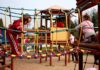 children playing in park
