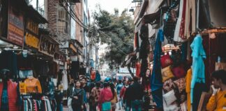 people on street